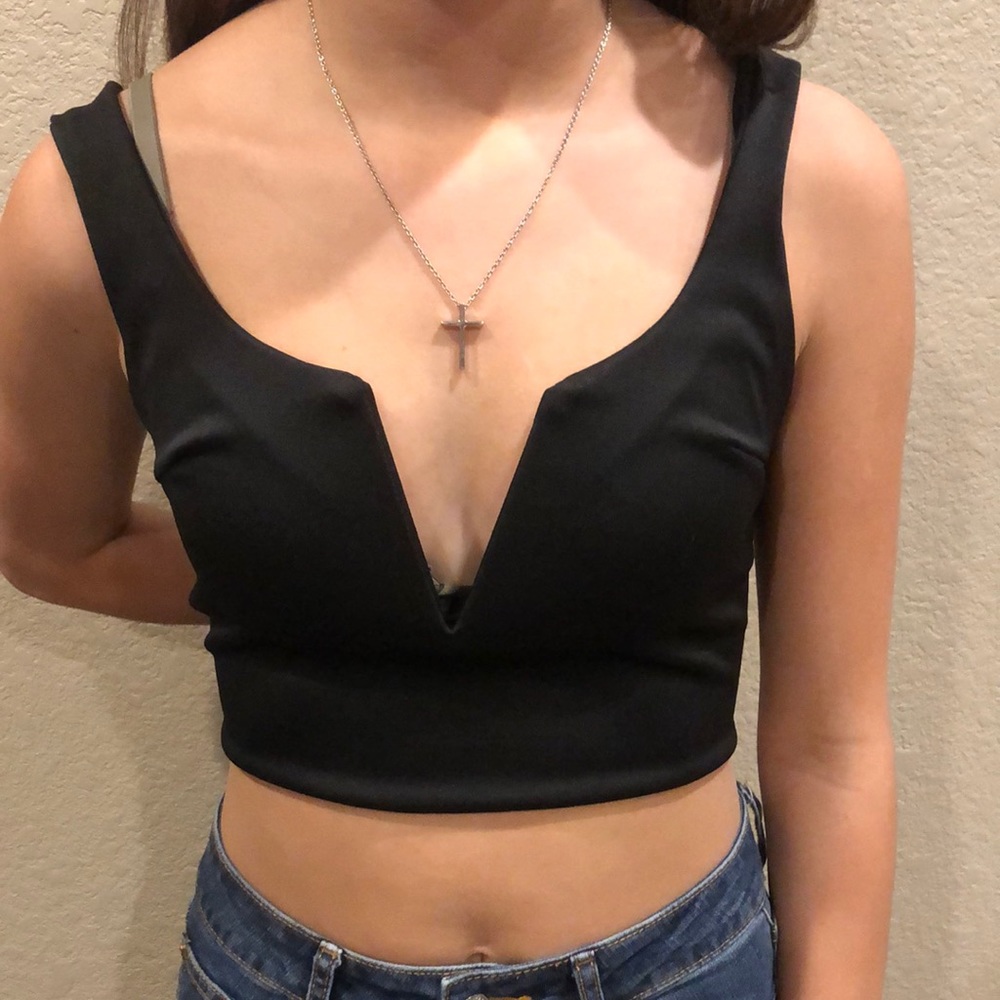 Black tank top